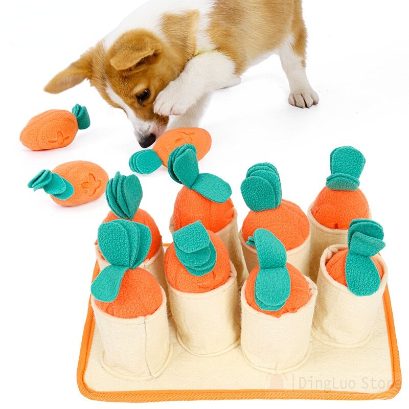 Carrot Patch Snuffle Feeding Toy for Dog