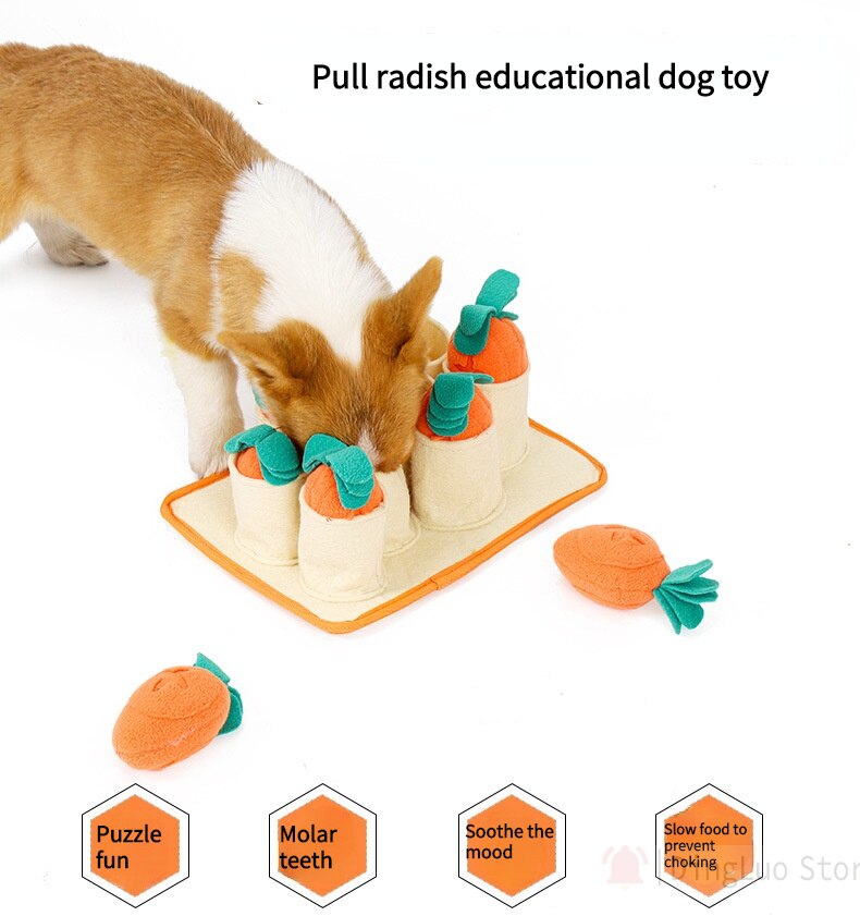 Carrot Patch Snuffle Feeding Toy for Dog