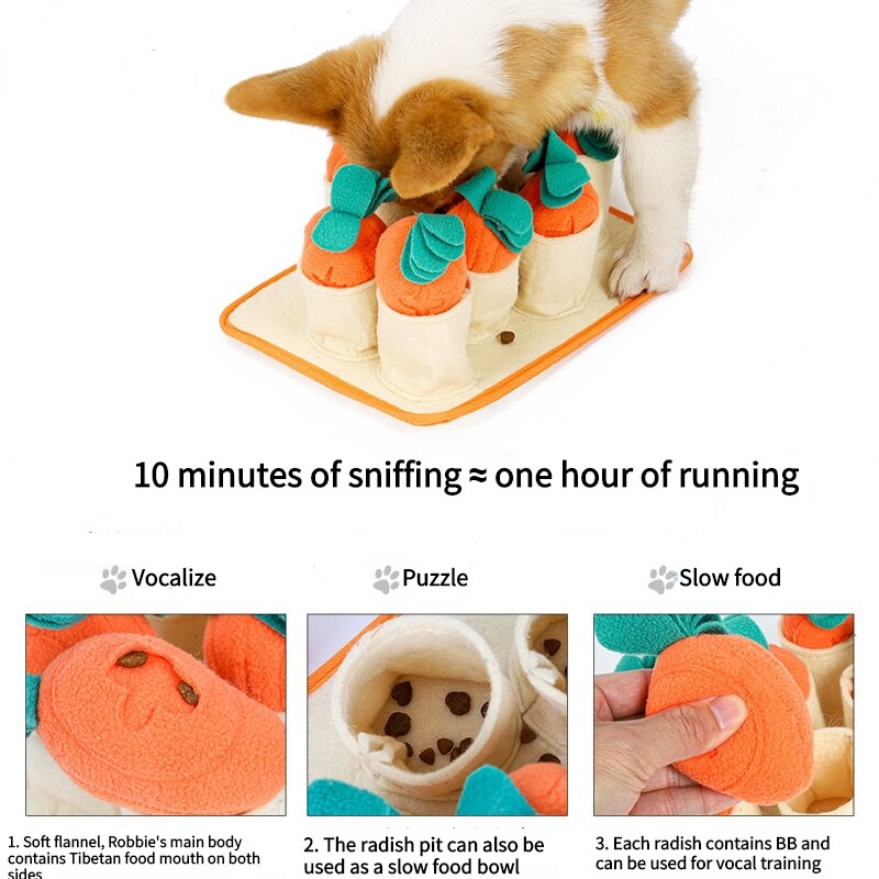 Carrot Patch Snuffle Feeding Toy for Dog