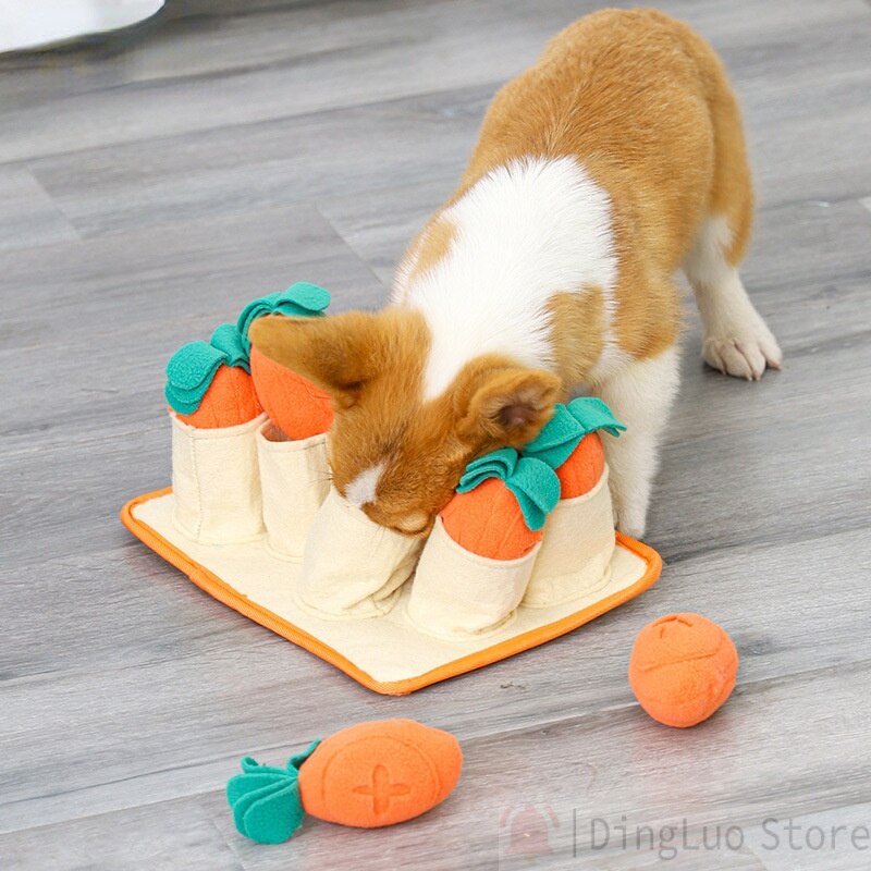Carrot Patch Snuffle Feeding Toy for Dog