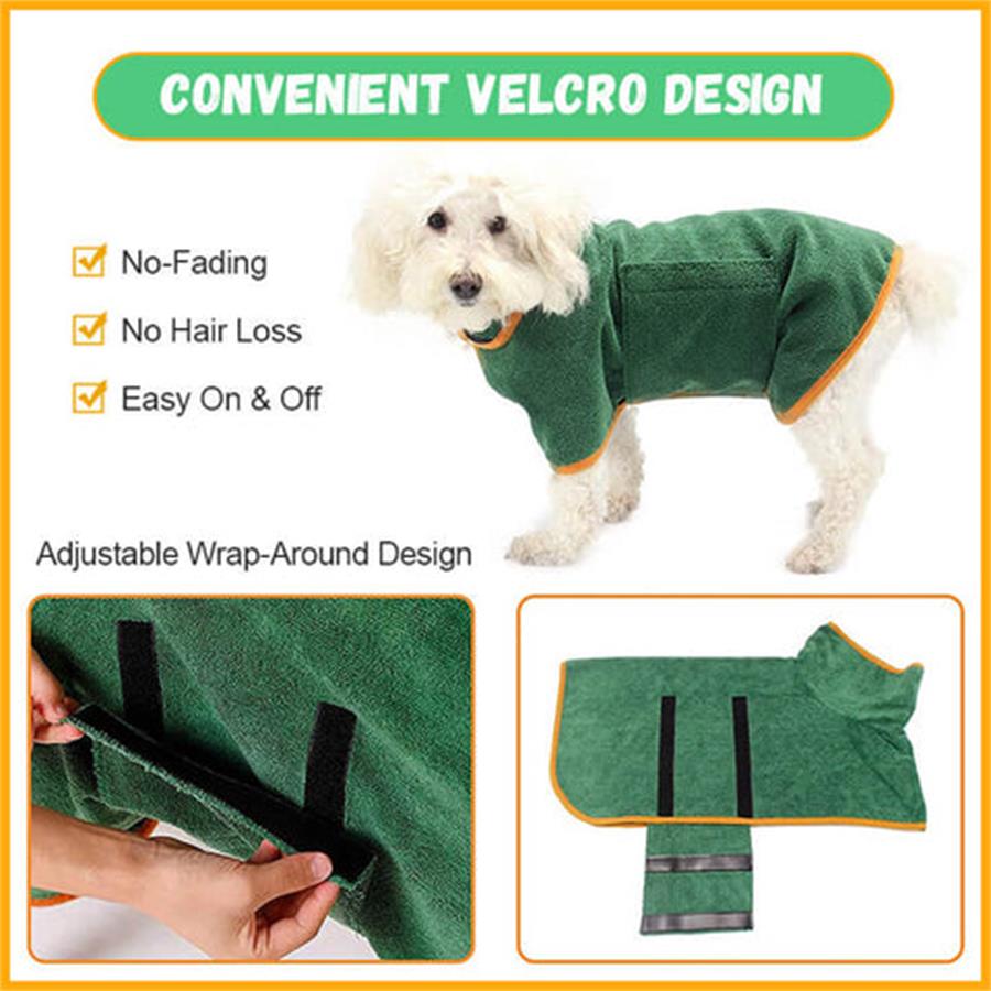 Super Absorbent Dog Bathrobe